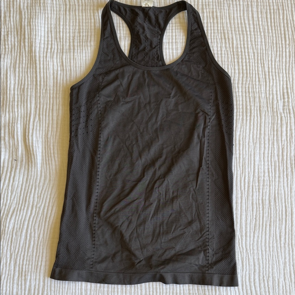Fabletics charcoal gray Racerback Performance Tank